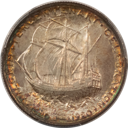 New Certified Coins 1921 PILGRIM COMMEMORATIVE HALF DOLLAR – PCGS MS-66+, GORGEOUS, PREMIUM QUALITY!