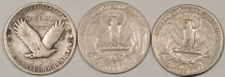 New Store Items 1923 1936-S 1937-D MIXED 3/LOT QUARTERS – ’23 CIRC, 36-S & 37-D PLEASING CIRCS