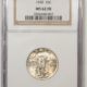 Mercury Dimes 1944-D MERCURY DIME – PCGS MS-66 FB, FRESH!