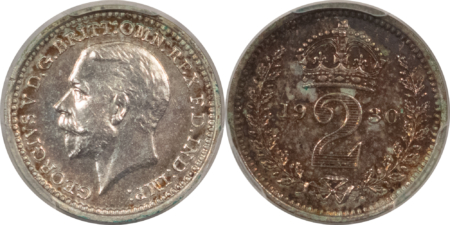 New Store Items 1930 GREAT BRITAIN SILVER MAUNDY 4 COIN SET (1D, 2D, 3D, 4D) PCGS PL-64/63/63/62