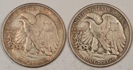 New Store Items 1938, 1939 WALKING LIBERTY HALF DOLLARS, LOT/2 – HIGH GRADE EXAMPLES!