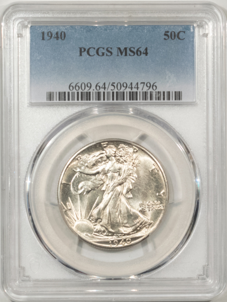 New Certified Coins 1940 WALKING LIBERTY HALF DOLLAR – PCGS MS-64