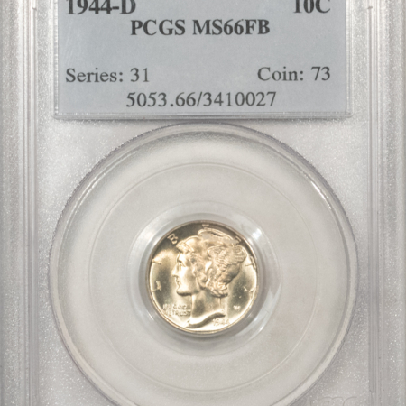 New Store Items 1944-D MERCURY DIME – PCGS MS-66 FB, FRESH!