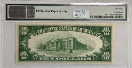 New Store Items 1928A $10 FEDERAL RESERVE NOTE 4-CLEVELAND FR#2001D DA BLOCK PMG CHOICE AU58 EPQ