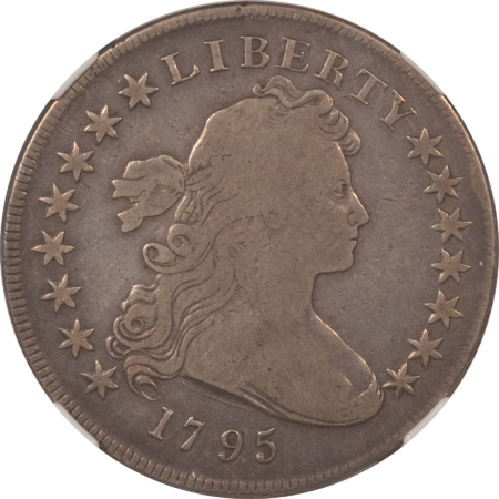 CAC Approved Coins 1795 $1 DRAPED CENTERED BUST DOLLAR BB-52 B-15 NGC VG-10, PERFECT, CAC APPROVED!