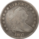 Early Halves 1809 CAPPED BUST HALF DOLLAR – DECENT CIRCULATED, OLD REVERSE SCRATCH!