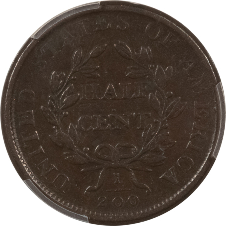 Draped Bust Half Cents 1807 DRAPED BUST HALF CENT – PCGS VF-20, NICE SMOOTH BROWN