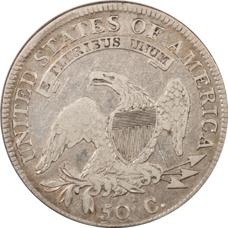 Early Halves 1809 CAPPED BUST HALF DOLLAR – DECENT CIRCULATED, OLD REVERSE SCRATCH!