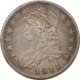 Early Halves 1817 CAPPED BUST HALF DOLLAR – CIRCULATED, OLD CLEANING!