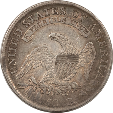 Early Halves 1811 CAPPED BUST HALF DOLLAR, SMALL 8 – HIGH GRADE EXAMPLE BUT CLEANED
