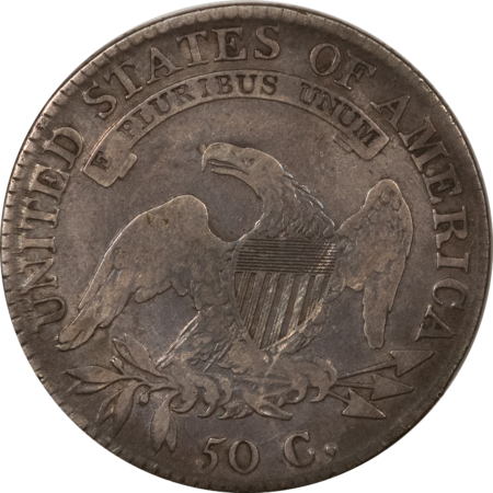 Early Halves 1817 CAPPED BUST HALF DOLLAR – CIRCULATED, OLD CLEANING!