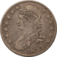 Early Halves 1823 BROKEN 3 CAPPED BUST HALF DOLLAR HIGH GRADE CIRC EXAMPLE BUT CLEANED, TOUGH