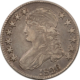 Early Halves 1825 CAPPED BUST HALF DOLLAR HIGH GRADE, LUSTROUS & NEAR UNCIRCULATED BUT STAINS