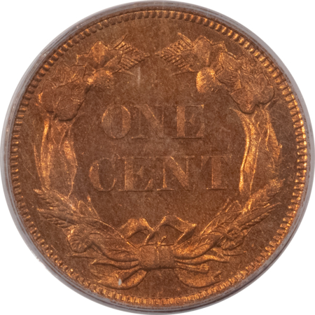 Flying Eagle 1858 FLYING EAGLE CENT, SMALL LETTERS, EAGLE EYE, S-9 – PCGS MS-62 LOOKS 63+ PQ!