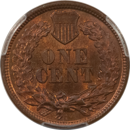 Indian 1864 INDIAN CENT, BRONZE – PCGS MS-64 BN, PREMIUM QUALITY! LOOKS RB!