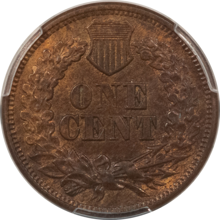 Indian 1870 INDIAN CENT – PCGS MS-62 BN, TRACES OF RED & PQ!