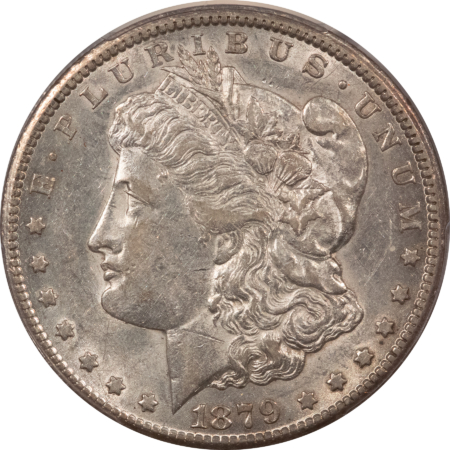 CAC Approved Coins 1879-CC $1 MORGAN DOLLAR – PCGS AU-50, FRESH WHITE, TOUGH! CAC! CARSON CITY!