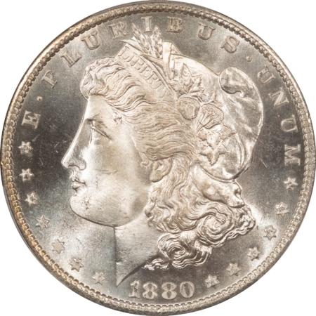 Morgan Dollars 1880-S $1 MORGAN DOLLAR – PCGS MS-67, SUPER FLASHY! PREMIUM QUALITY HEADLIGHT!