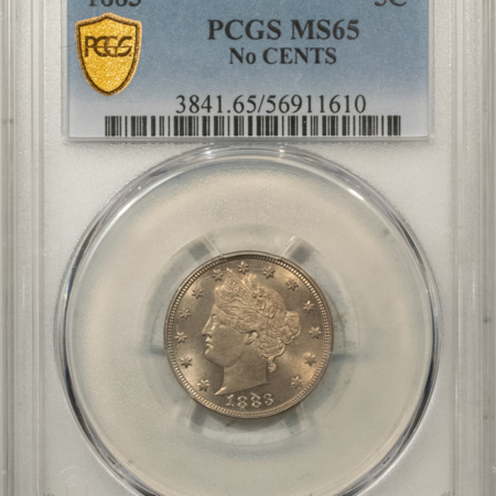 Liberty Nickels 1883 LIBERTY NICKEL, NO CENTS – PCGS MS-65, FRESH & FLASHY GEM!