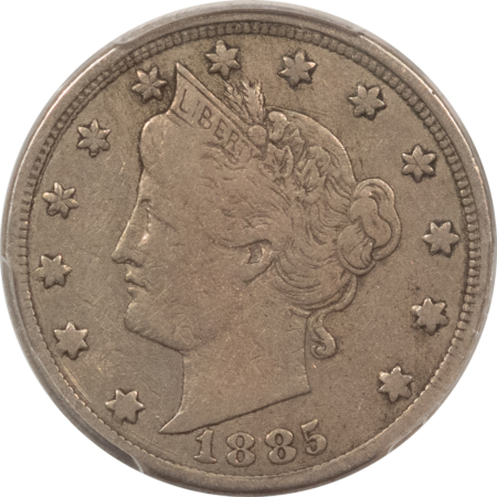 Liberty Nickels 1885 LIBERTY NICKEL – PCGS VF-25, NICE KEY-DATE!