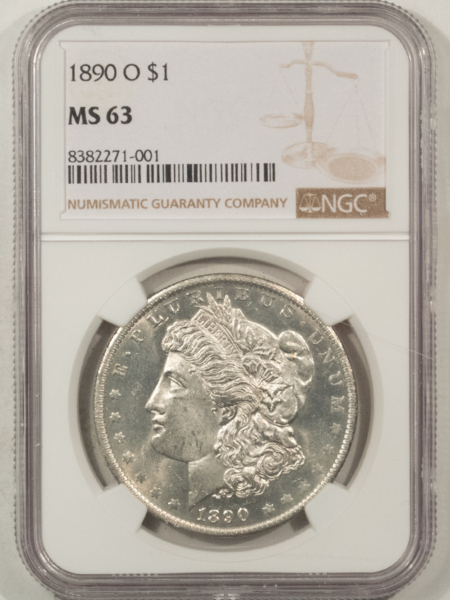 Morgan Dollars 1890-O $1 MORGAN DOLLAR – NGC MS-63, LOOKS PROOFLIKE ALTHOUGH NOT DESIGNATED!