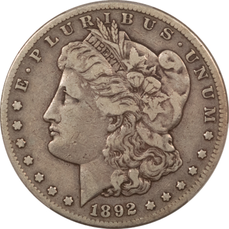 Morgan Dollars 1892-CC $1 MORGAN DOLLAR – PCGS VF-25, PERFECT ORIGINAL CARSON CITY!