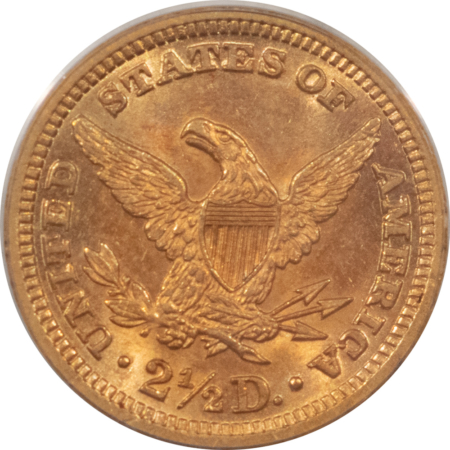 $2.50 1894 $2.50 LIBERTY GOLD QUARTER EAGLE – PCGS MS-61, OGH & PRETTY, 4,000 MINTAGE!