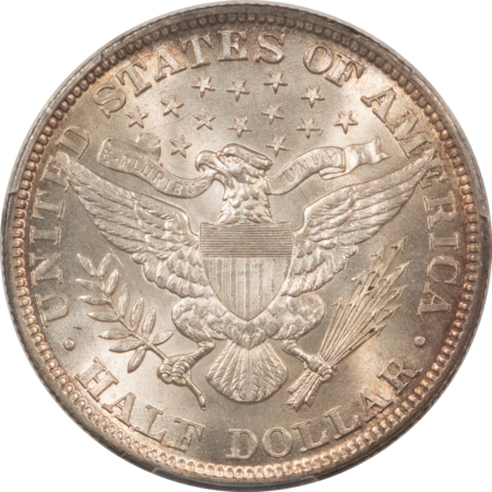 Barber Halves 1897 BARBER HALF DOLLAR – PCGS AU-58, FLASHY AND PREMIUM QUALITY!