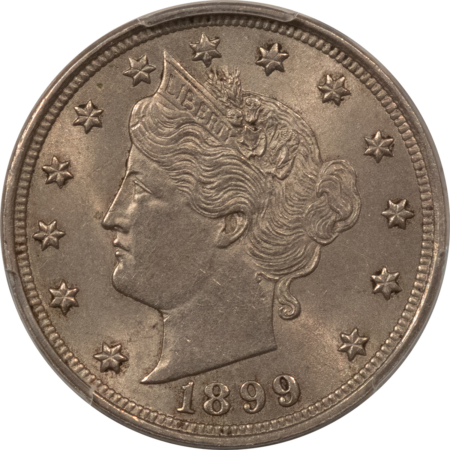 Liberty Nickels 1899 LIBERTY NICKEL – PCGS MS-62, NICE ORIGINAL