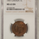 New Certified Coins CANADA 1905 LARGE CENT, KM-8 – NGC MS-63 BN