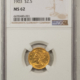 $2.50 1873 OPEN 3 $2.50 LIBERTY GOLD, PCGS MS-63, OLDER HOLDER & PREMIUM QUALITY!