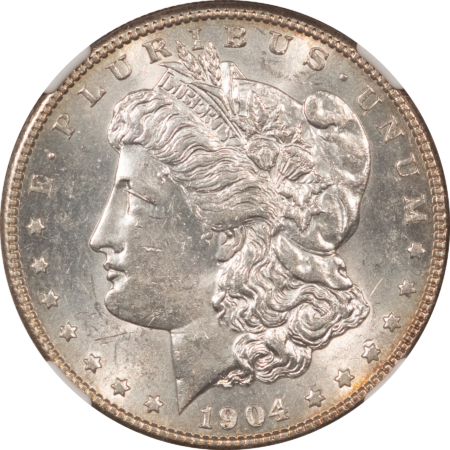 Morgan Dollars 1904-S $1 MORGAN DOLLAR – NGC MS-61, FLASHY PREMIUM QUALITY! LOOKS CHOICE!
