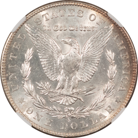 Morgan Dollars 1904-S $1 MORGAN DOLLAR – NGC MS-61, FLASHY PREMIUM QUALITY! LOOKS CHOICE!