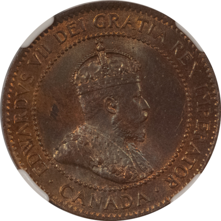 New Certified Coins CANADA 1905 LARGE CENT, KM-8 – NGC MS-63 BN