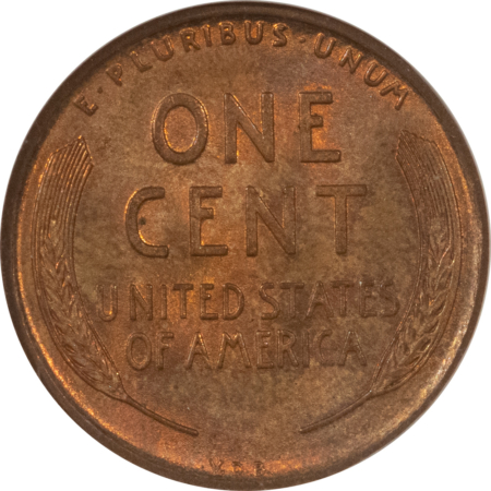 Lincoln Cents (Wheat) 1909-VDB LINCOLN CENT DOUBLE DIE OBVERSE DIE 1 – ANACS MS-64 RB, STRONG DOUBLING