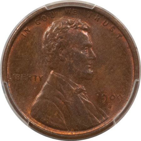 Lincoln Cents (Wheat) 1909-S VDB LINCOLN CENT – PCGS MS-64 BN, PRETTY, KEY-DATE!