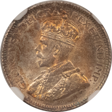 New Certified Coins CANADA 1912 10c, KM-23 – NGC MS-63, GORGEOUS COLOR!