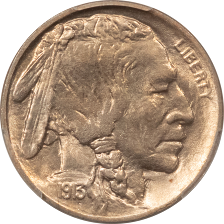 Buffalo Nickels 1913 BUFFALO NICKEL, TYPE 2 – PCGS MS-64, PREMIUM QUALITY! LOOKS GEM!