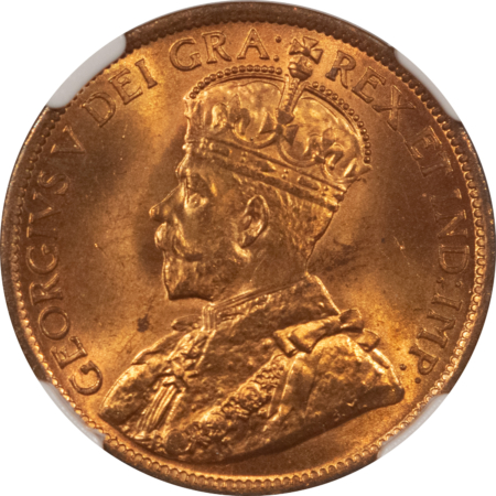 New Certified Coins CANADA 1914 LARGE CENT, KM-21 – NGC MS-64 RB, PREMIUM QUALITY! LOOKS FULL RED!