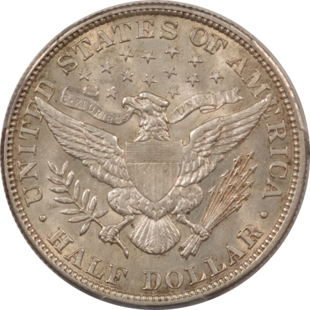 Barber Halves 1915 BARBER HALF DOLLAR – PCGS AU-58, TOUGH, KEY-DATE!