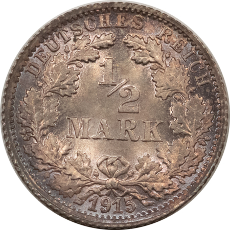 New Store Items 1915 F GERMANY EMPIRE 1/2 MARK, KM#17 – FRESH GEM BU!