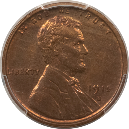 Lincoln Cents (Wheat) 1915-S LINCOLN CENT – PCGS MS-63 RB, CHOICE & VERY ATTRACTIVE!
