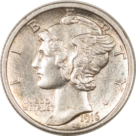 Mercury Dimes 1916 MERCURY DIME – HIGH GRADE EXAMPLE! FB!