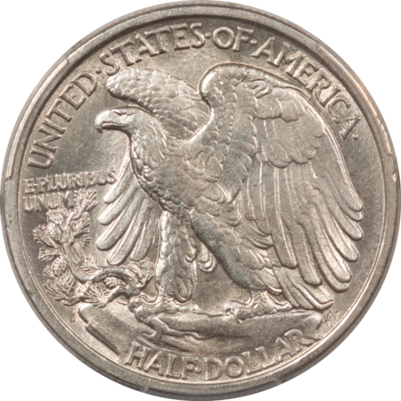 New Certified Coins 1917-S WALKING LIBERTY HALF DOLLAR, REVERSE – PCGS AU-58, FLASH WHITE!