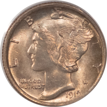 Mercury Dimes 1919-D MERCURY DIME – PCGS MS-64, PREMIUM QUALITY & ORIGINAL! TOUGH COIN!