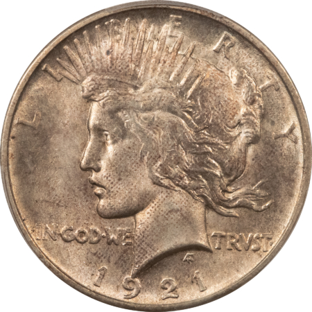 Peace Dollars 1921 $1 PEACE DOLLAR, HIGH RELIEF – PCGS MS-63, CHOICE! KEY-DATE!