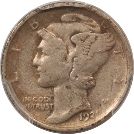 Mercury Dimes 1921 MERCURY DIME – PCGS VF-35, NICE ORIGINAL KEY-DATE!