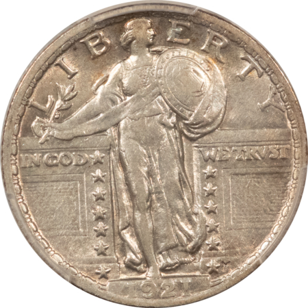 New Certified Coins 1921 STANDING LIBERTY QUARTER – PCGS AU-53, ORIGINAL LUSTER, KEY DATE!
