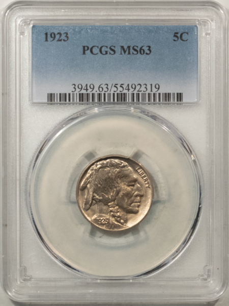 Buffalo Nickels 1923 BUFFALO NICKEL – PCGS MS-63, FLASHY & PQ!