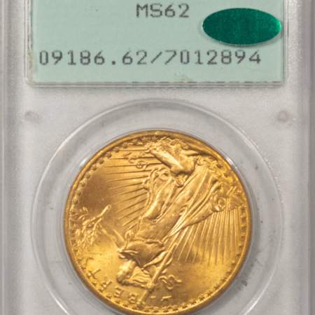 $20 1927 $20 ST GAUDENS GOLD DOUBLE EAGLE – PCGS MS-62 RATTLER PREMIUM QUALITY, CAC!